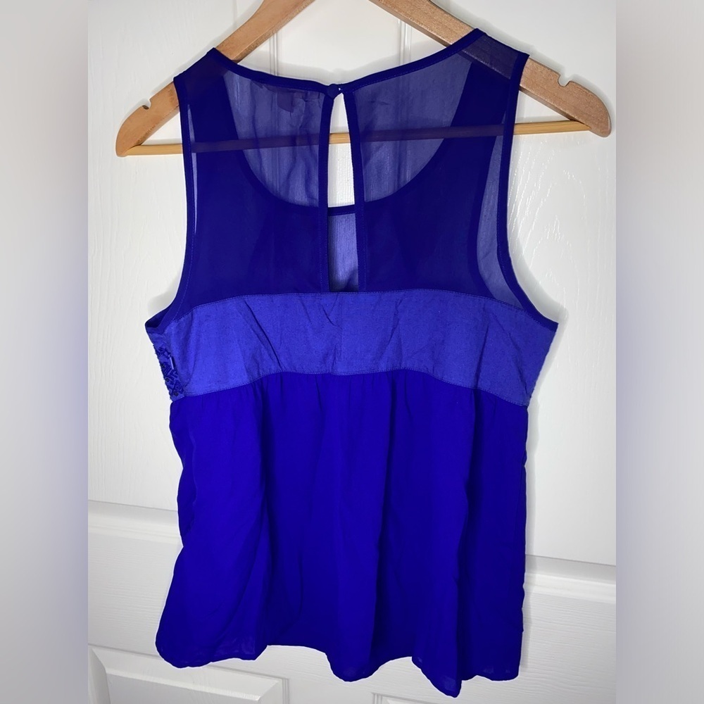 American Eagle Blue Sequin Tank Top, Size Small, Boho AEO - Picture 8 of 9